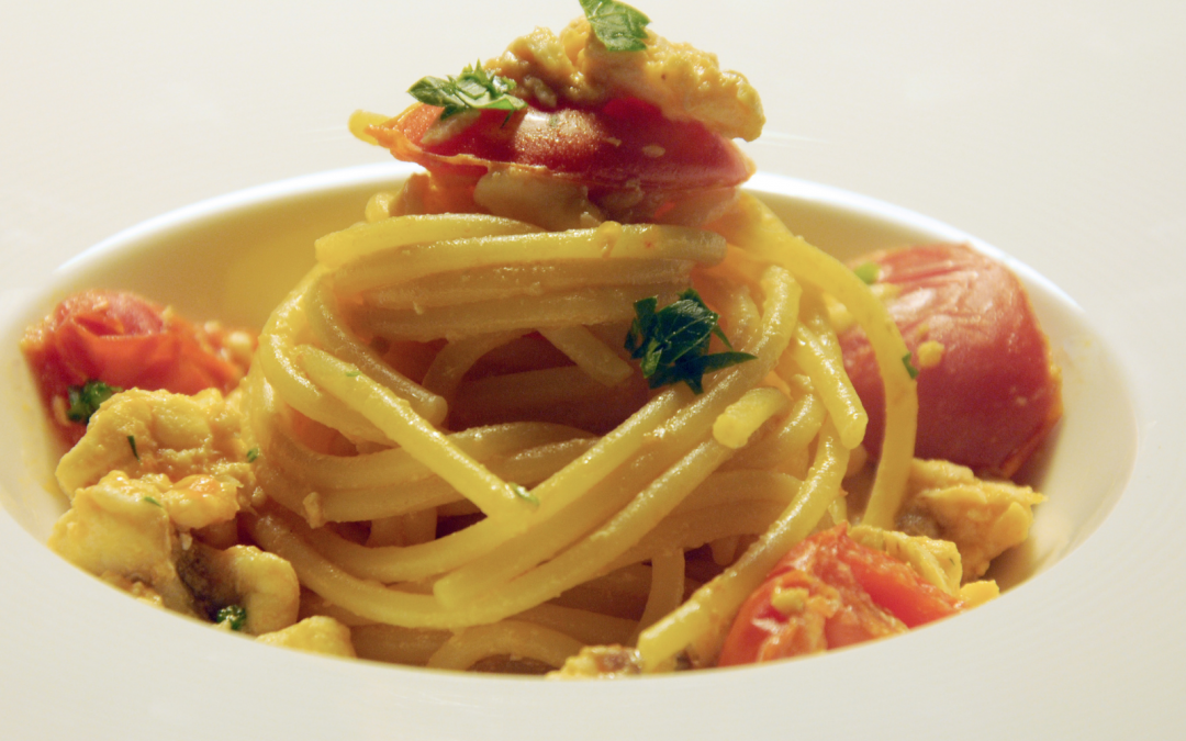 Spaghetti con orata e agrumi